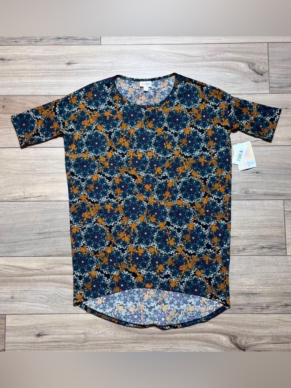 Lularoe Womens Irma All Over Medallion Print Tunic XXS‎ Multicolor